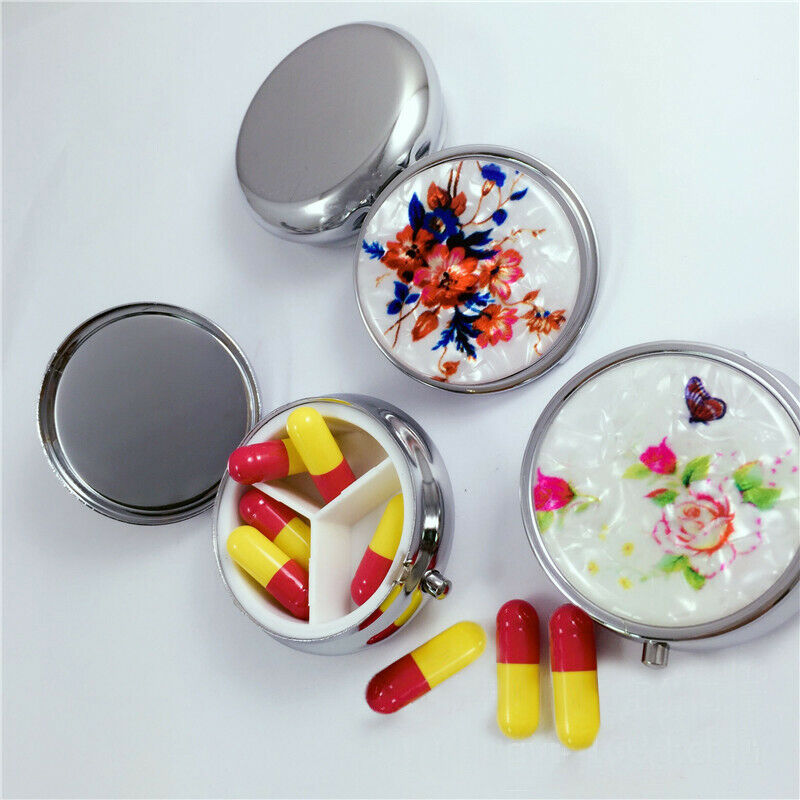 Pill box round pill box metal tablet box pill box medicine box .l8