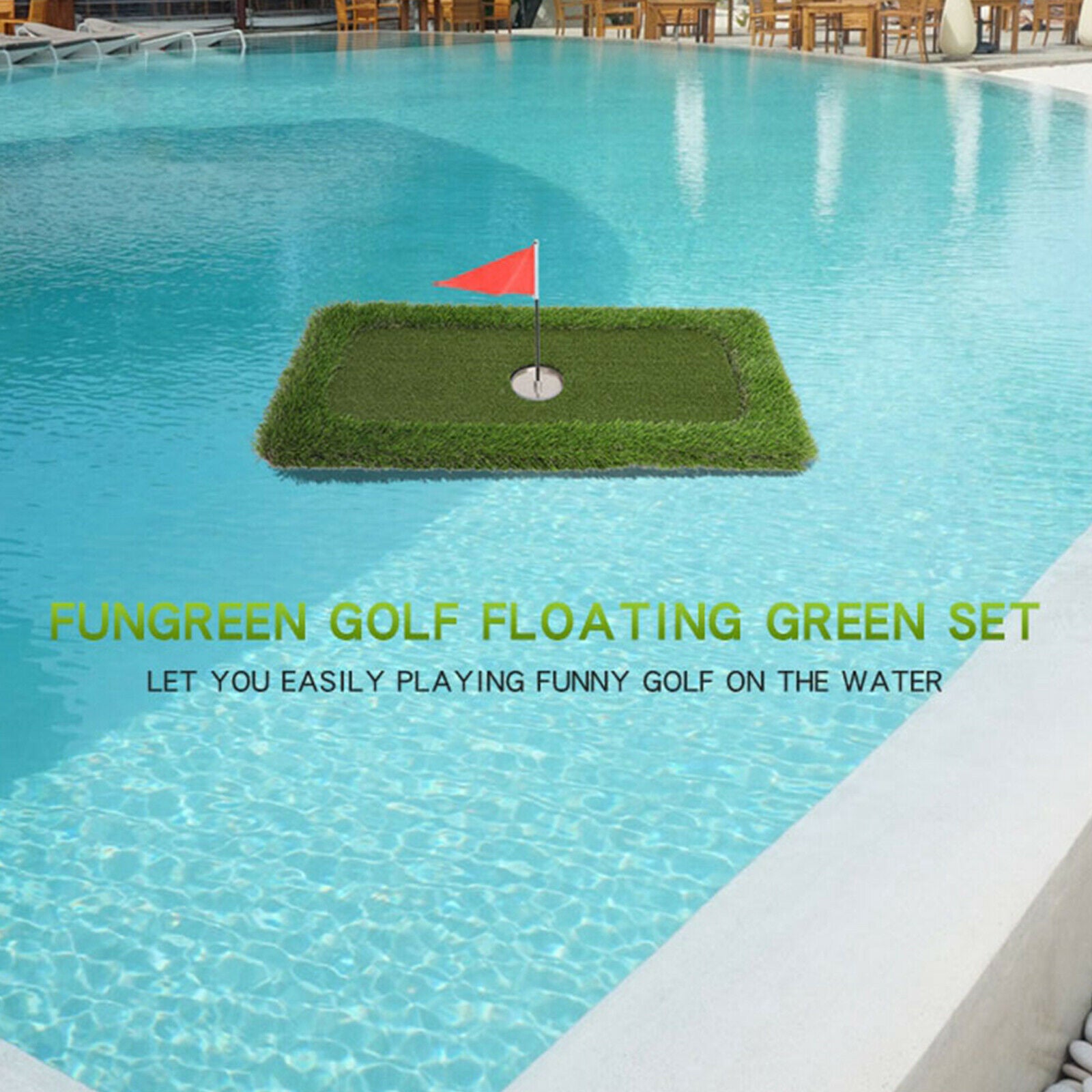 Floating Golf Green Backyard Indoor House Practice Mats for Pools & Ponds,