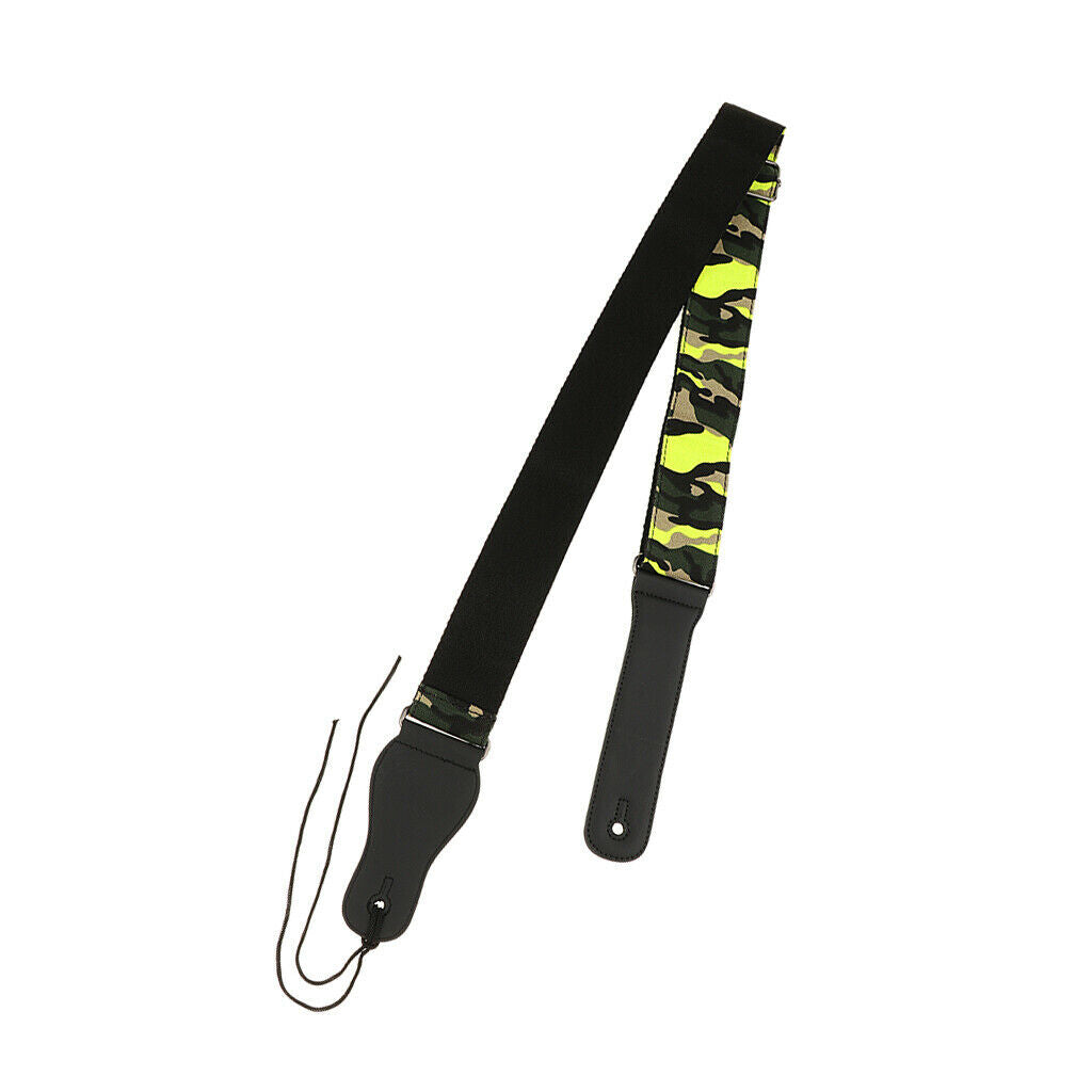 Guitar Strap Belt Acoustic Electric Guitar Bass Nylon Adjustable Strap Green