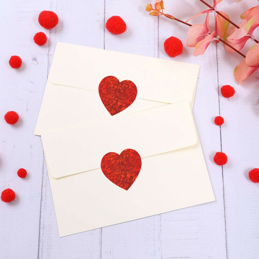 500Pcs Valentine's Day Love Stickers Roll Seal Label Gift Packing Tags Party Art