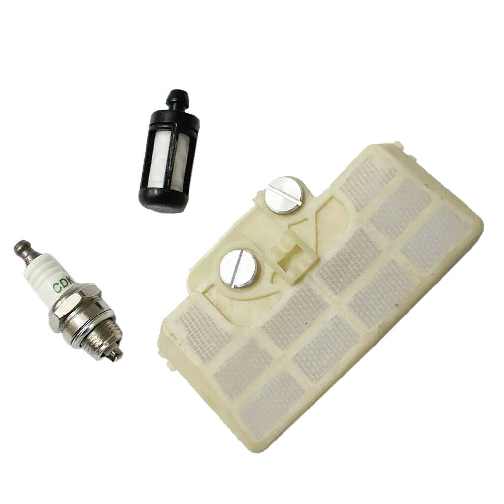 Chain Saw Air Filter, Spark Plug and Oil Filter for Stihl 017 018 MS170 MS180