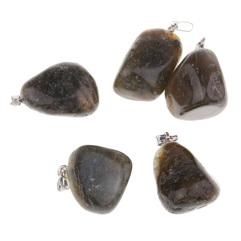 Natural Mineral Pendant Polished Stone Pendant Decor for Necklace Gifts #8