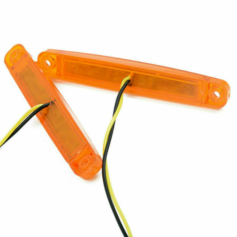 20Pcs Amber 9 LED Sealed Side Marker Clearance Light For Truck Trailer Lorry Bus