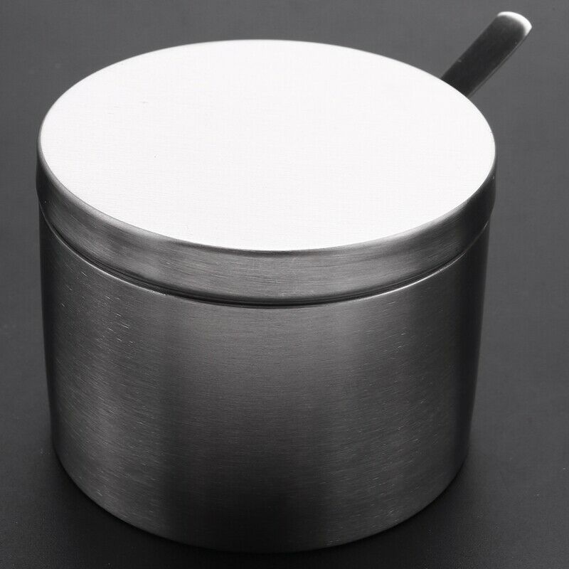 Stainless Steel Sugar Bowl And Sugar Spoon, Multi-Function Sugar Container SpiE9