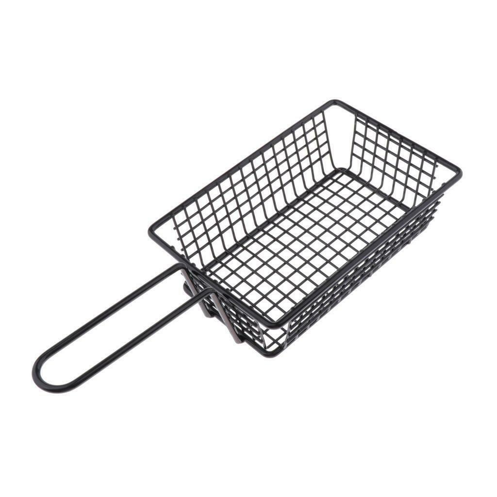 Black Food Basket For Chip Fries & Burger Serving Basket Fruit Bowl D