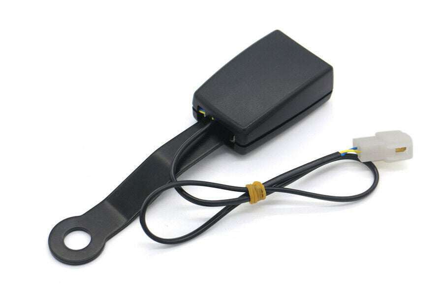 1PC Car Front Seat Belt Buckle Padding Socket Plug Connector with Warning Cable