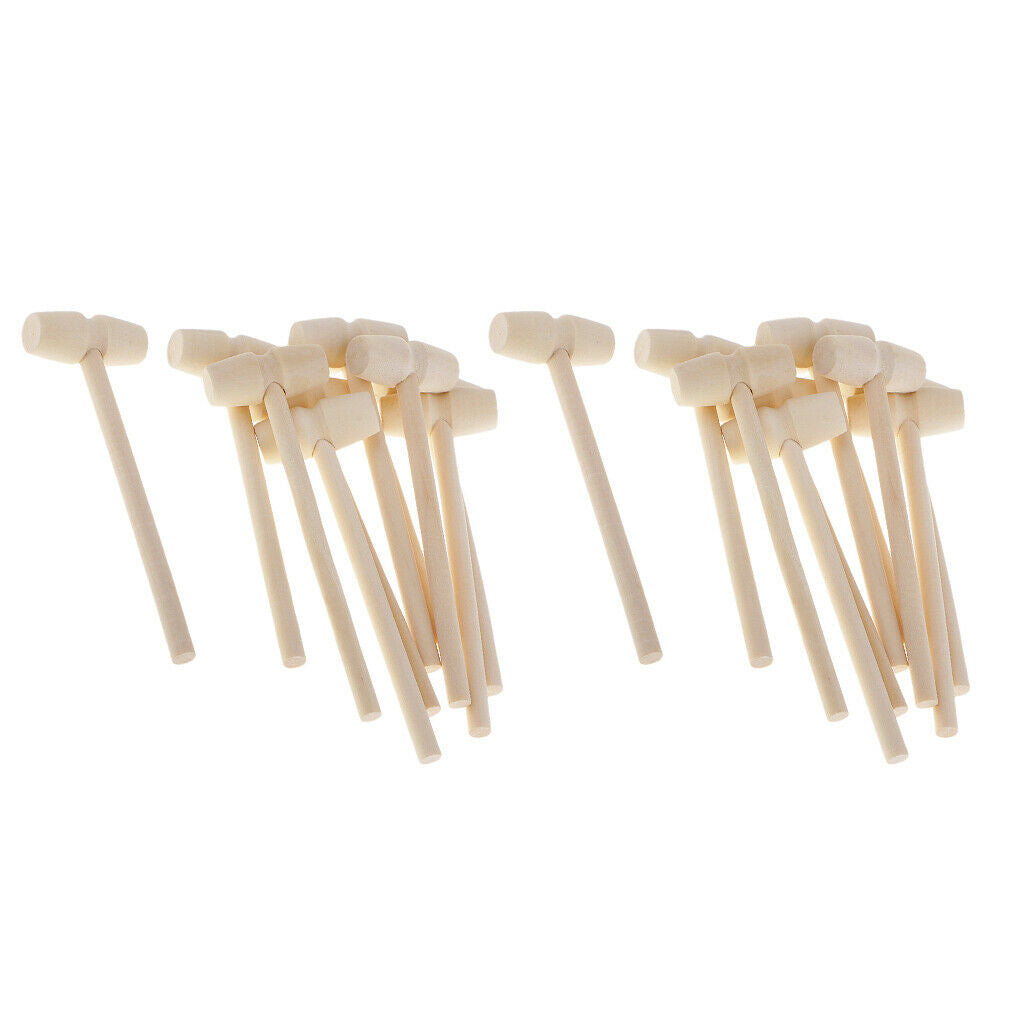 20PCS LOTS MINI NATURAL WOOD MALLETS WOODEN HAMMERS FOR CARVING STAMPING CRAFTS