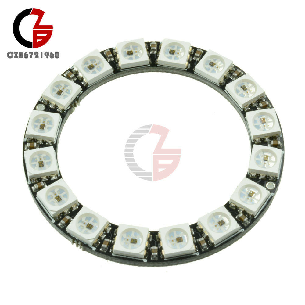 2PCS WS2812 5050 RGB LED Ring 16 Bit Round 45mm + Integrated Driver for Arduino