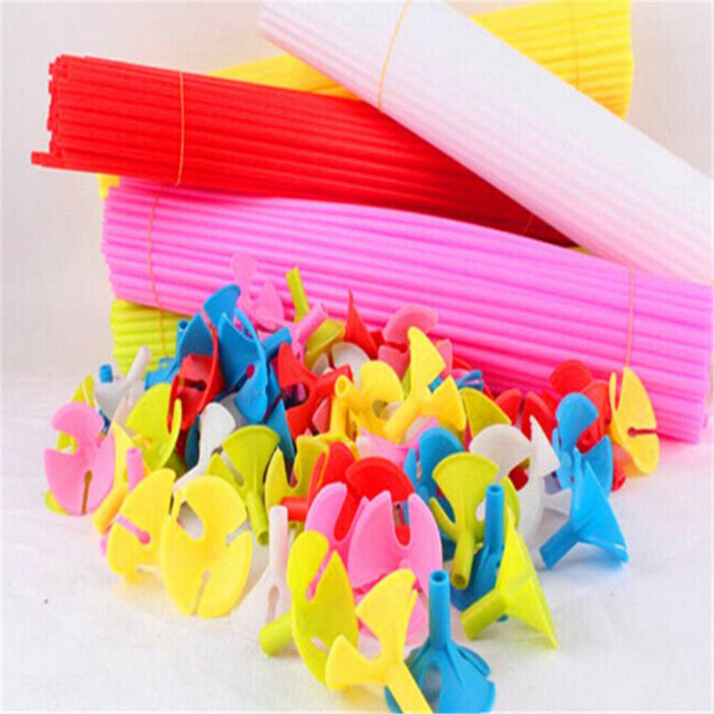 50X Balloons Holder Sticks with Cups Party Decoration Supplies Accessorie.l8