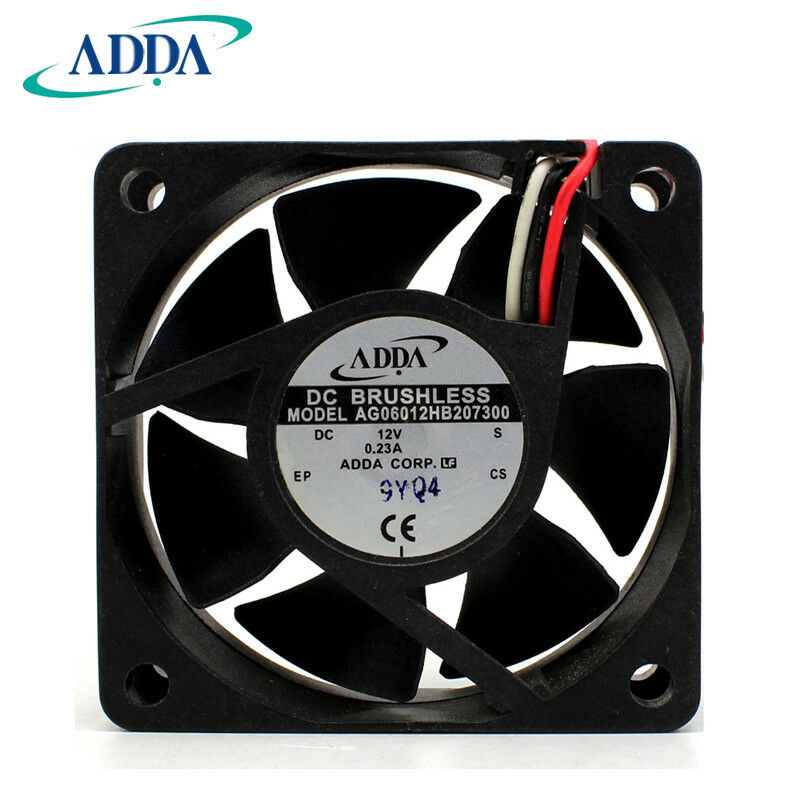 For ADDA AG06012HB207300 cooling fan 6025 12V 0.23A 6CM 3pin