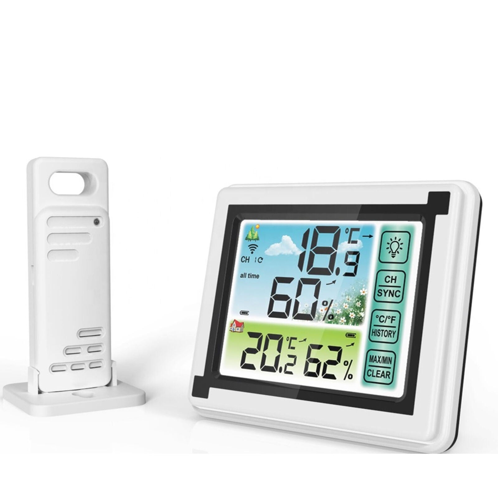 Weather station digital Thermometer Hygrometer Indoor Outdoor Temperature
