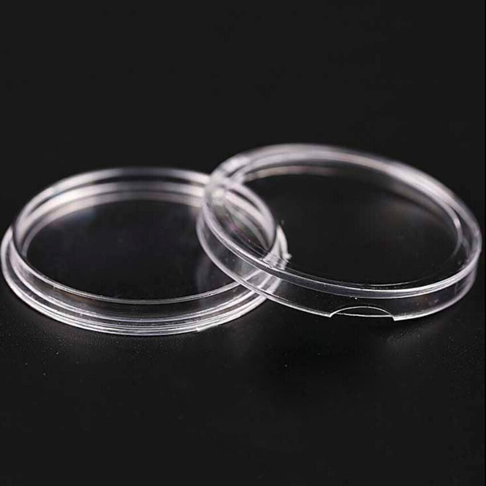 10x 35mm Applied Clear Round Cases Coin Storage  Capsules Holder Round Pla.l8