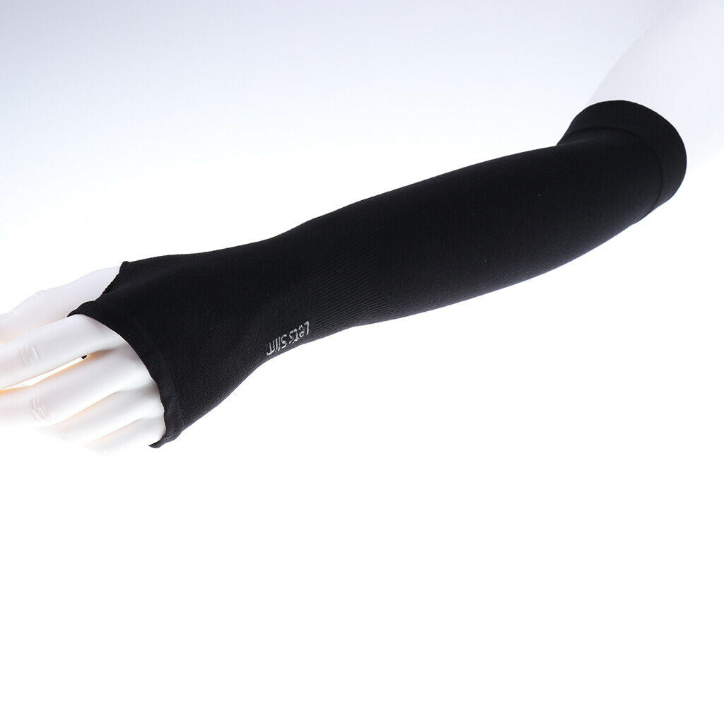 1 Pair Black Arm Cooler Arm Hand Cover Sleeves for UV Sun Protection