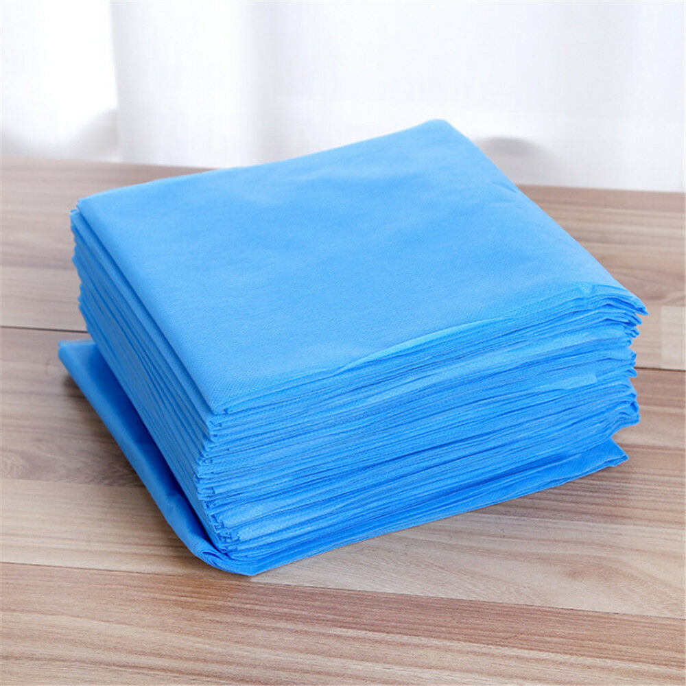 10PCS Disposable One-off Massage Table Cover Blue Bed Sheet Waterproof Oil-proof