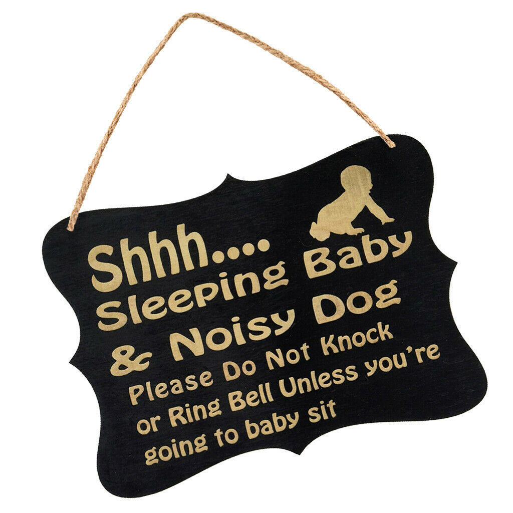 Sleeping Baby Door Sign Do Not Disturb Hanger Sign, Baby Room Door Hanging Sign,