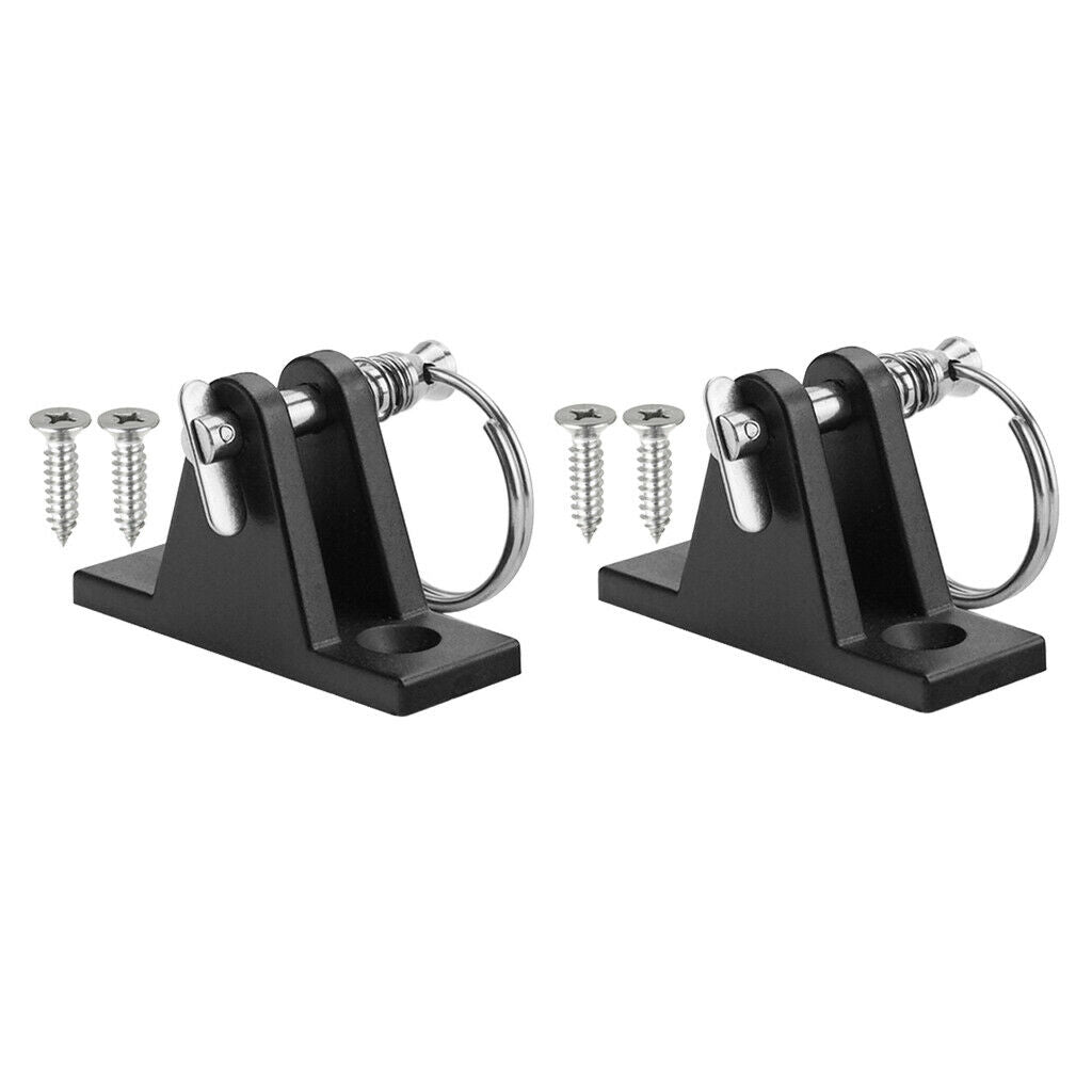 2X Boat Marine Nylon Deck Hinge Fitting with Quick Release Pin Bimini Top