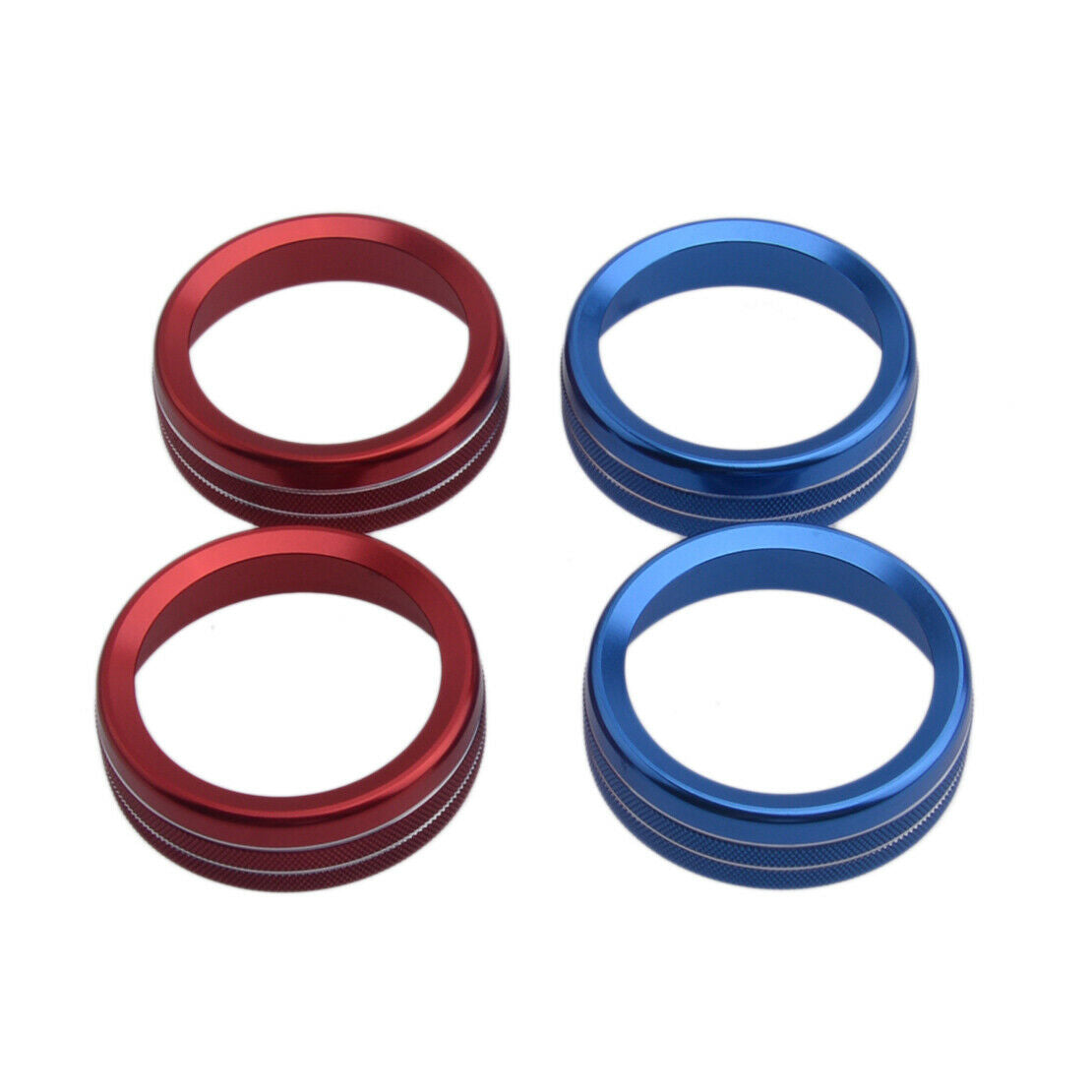 2x Car Air Conditioning Switch Knob Ring Cover Trim fit for Ford Mustang 2015-19