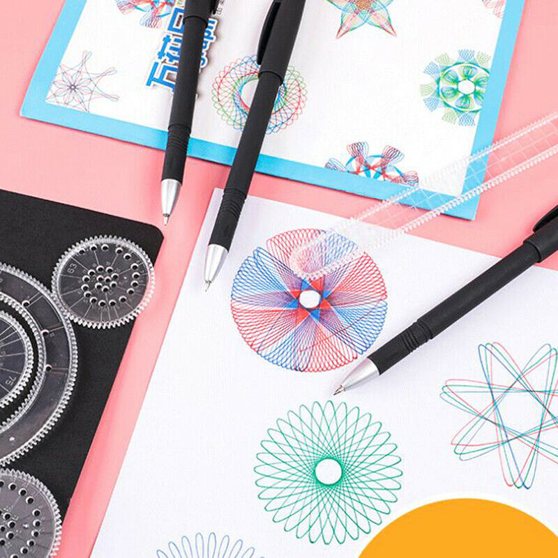 Spirograph Drawing Toys Set Interlocking Gears Wheels DIY Painting AccessoDD