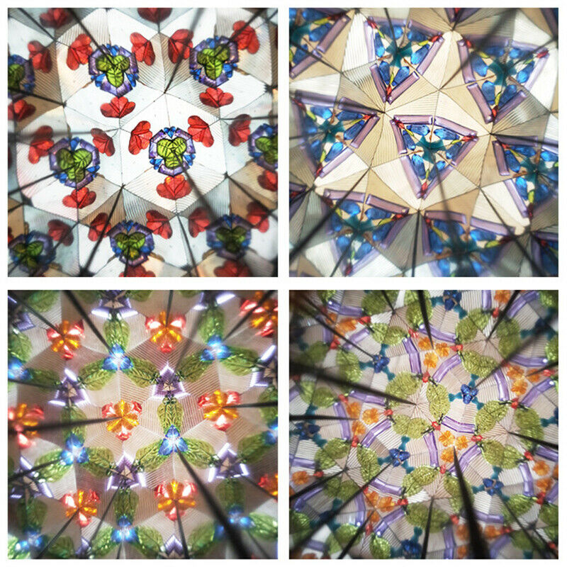 Montessori Educational Toys Materials Rotating Kaleidoscope Game Colorful Lens