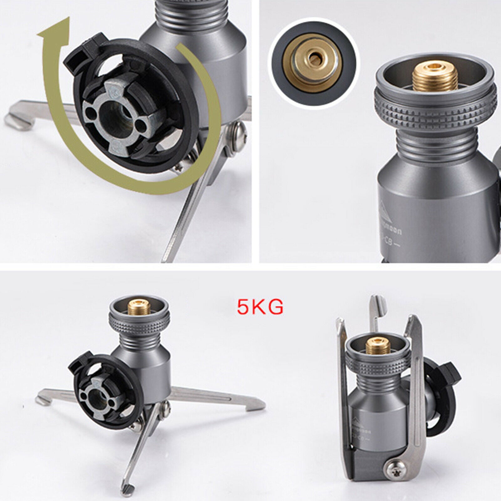 Campact Gas Canister Adapter Tripod Collapsible Burner Connector Cookout