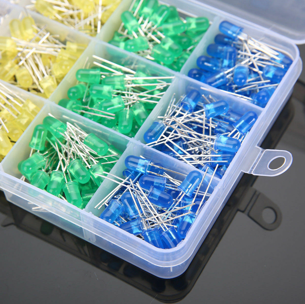 500pcs 5mm LED Light Emitting Diod White Red Blue Green Yellow Assorted DIY Set