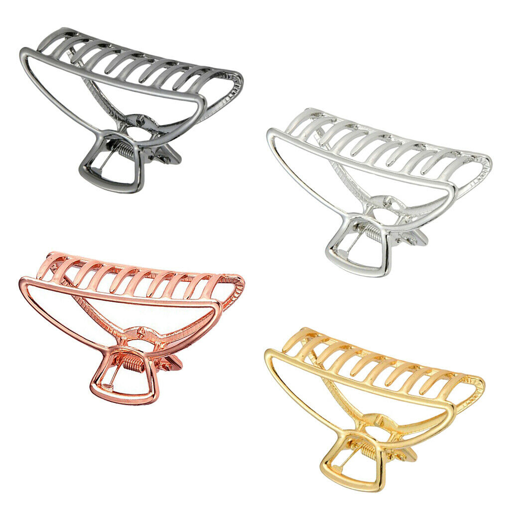 4x Women's Large Hair Claw Metal Hair Clip Crab Updo Tools Hair Styling Tool