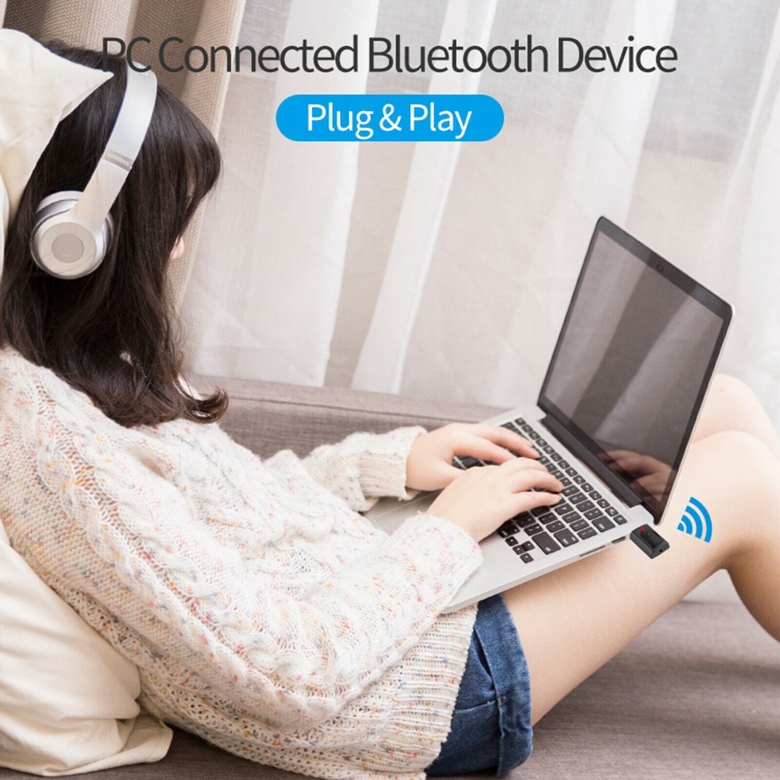 2021 Upgrade USB Bluetooth 5.0 Transmitter Receiver Audio Adapter Converter