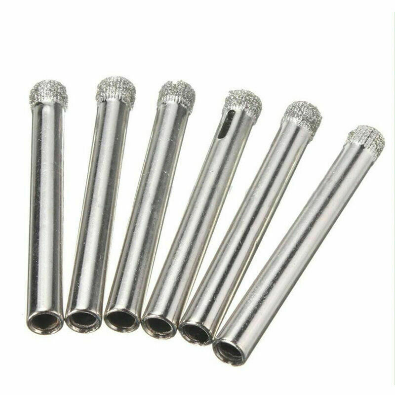 6pcs 1/4" 6mm Diamond Holesaw Drill Bit For Tile Ceramic Glass Porcelain Marble