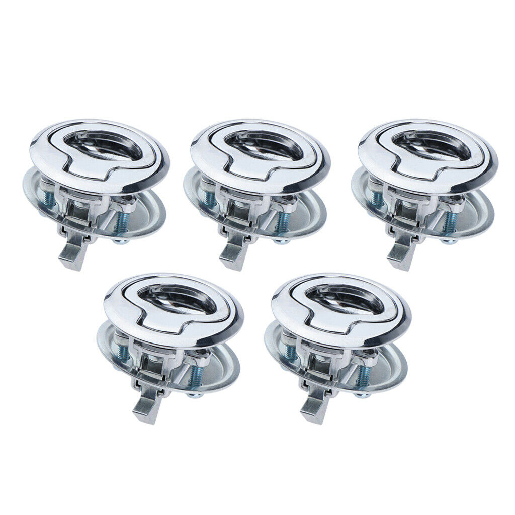 5pack Marine Boat Stainless Steel 1.5" Flush Pull Locker Hatch Latch Lift Handle