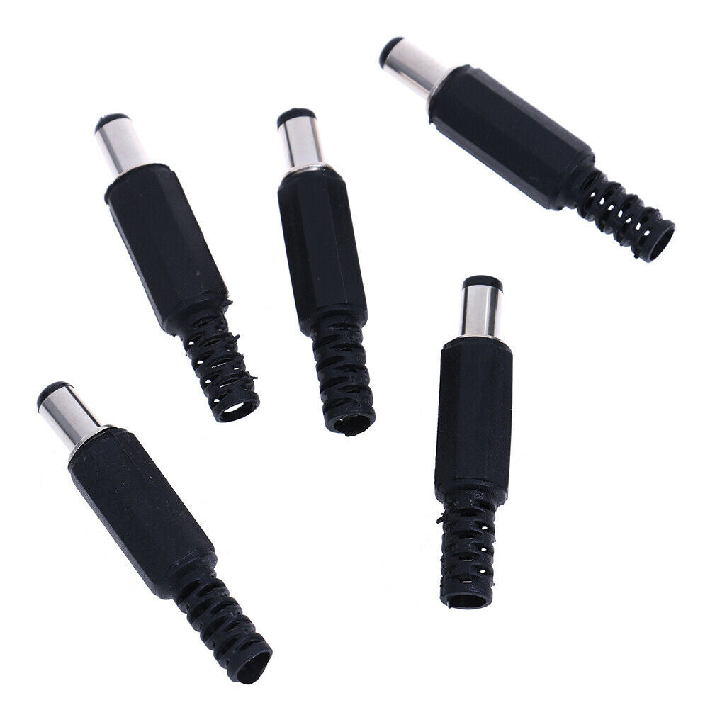 5Pcs 5.5x2.1mm male DC In-Line plug socket jack connector adapte.l8