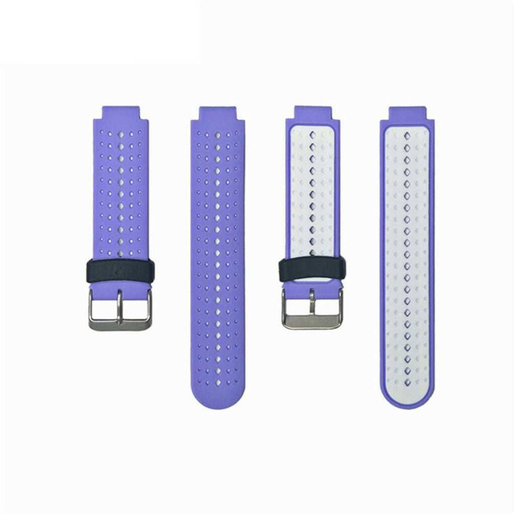 Watch Band Strap for Garmin Forerunner 220 230 235 620  Purple + White