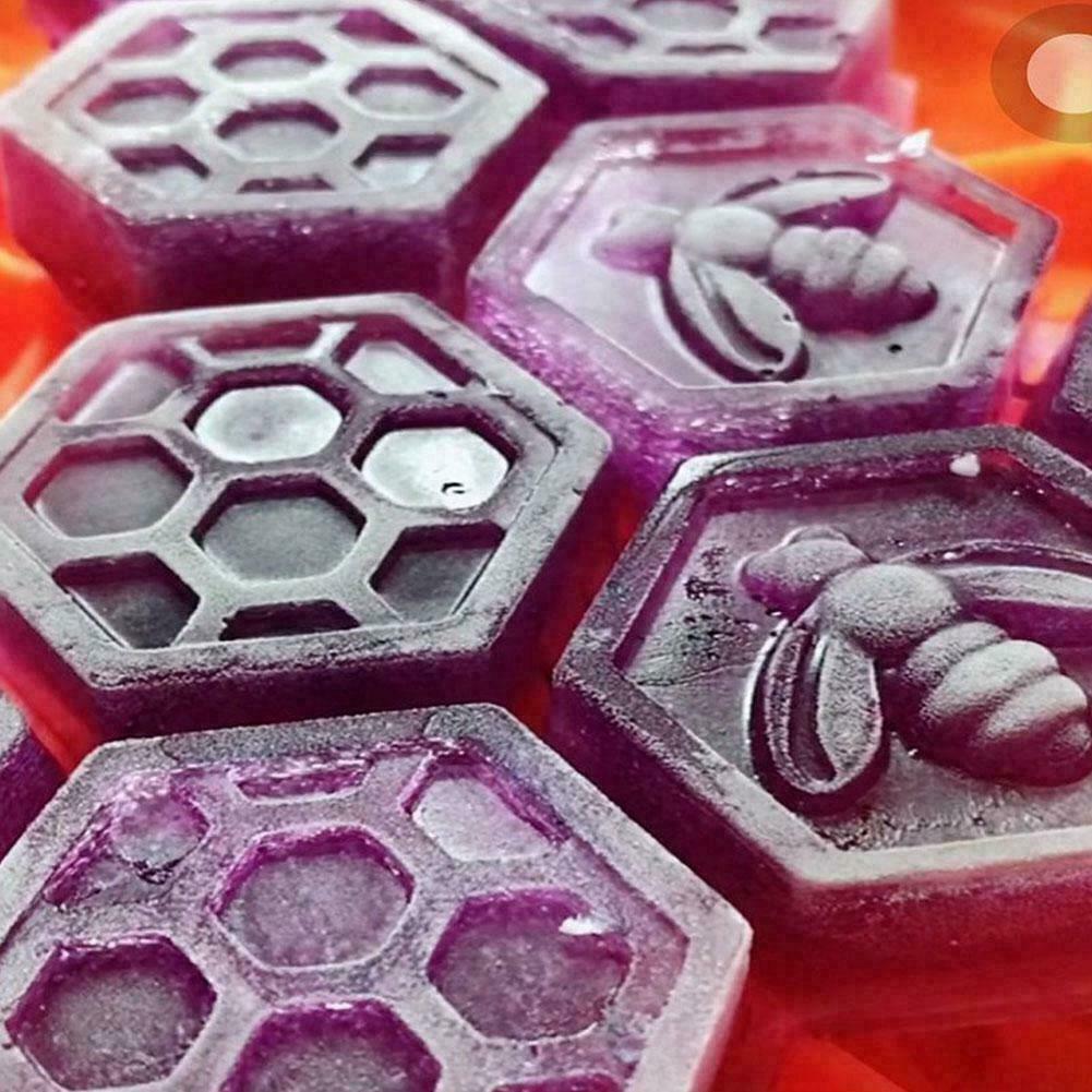 19 Cell Silicone Bee Honeycomb Cake Chocolate Candle Mold Mould Bakeware