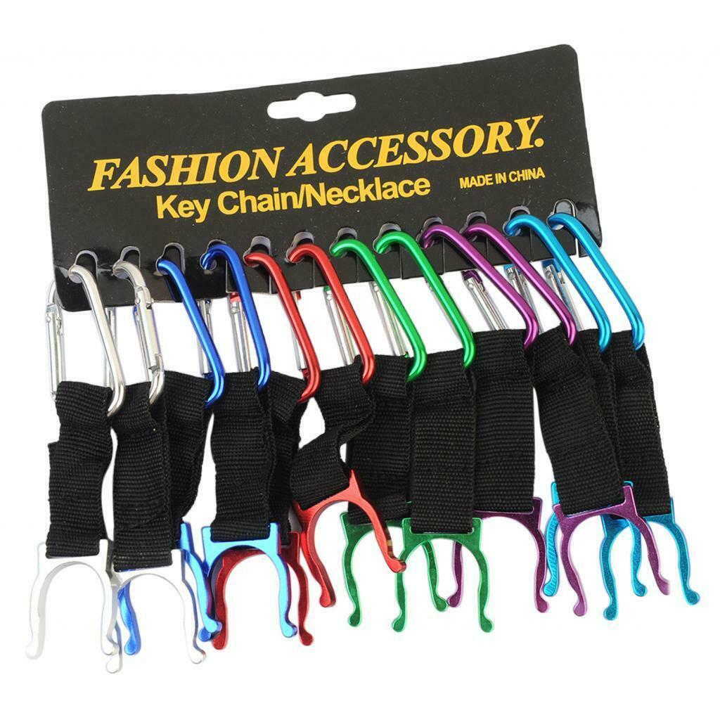 12pcs Water Bottle Clip Carabiner Carrier Hanger For Camping Hiking Backpack