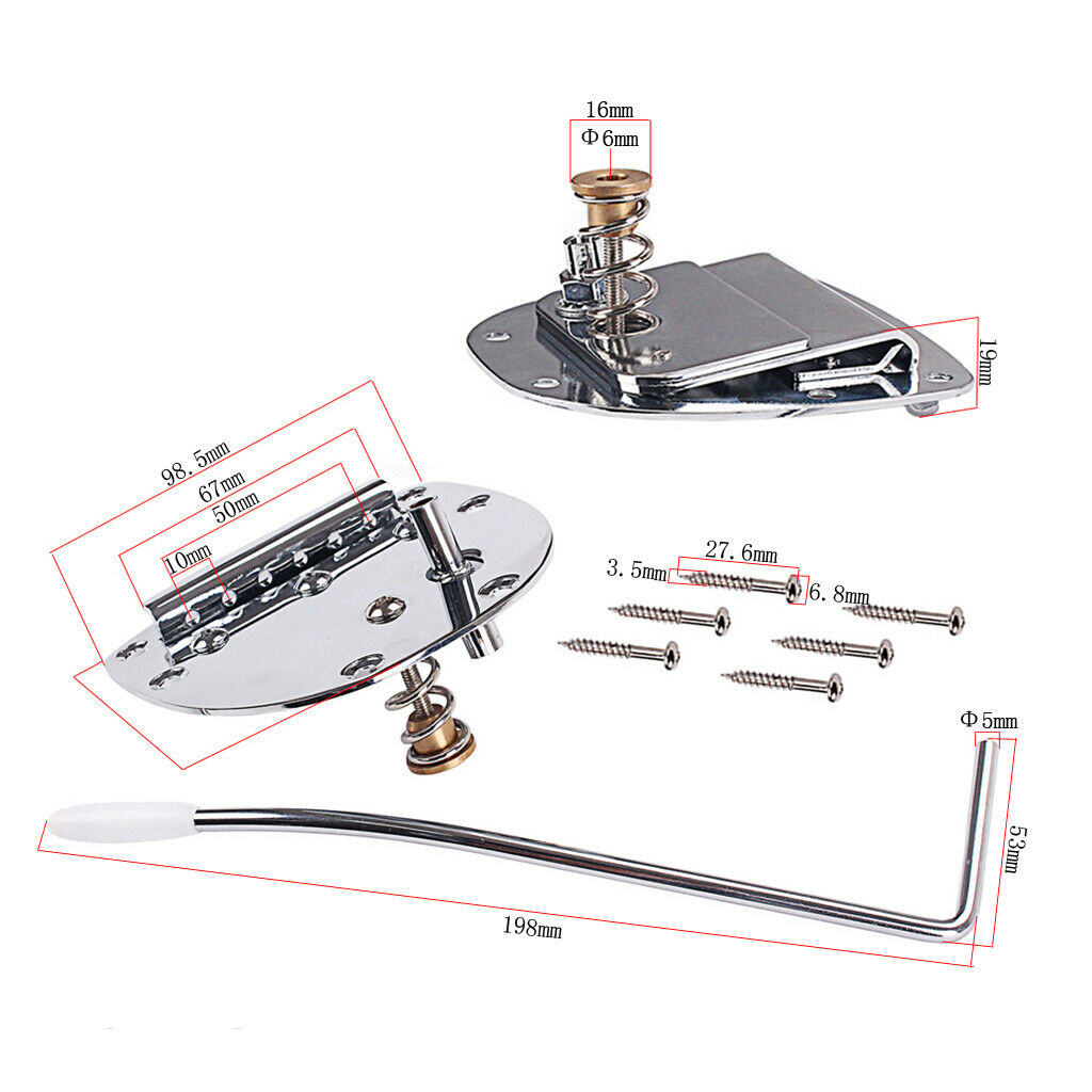 Practical Guitar Tremolo Bridge Tailpiece for Mustang/Jazz master Guitar