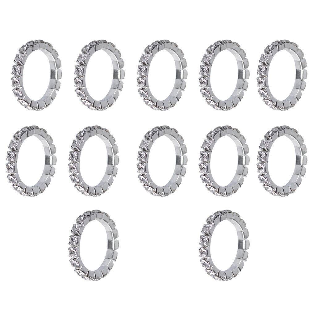 12pcs Elastic Crystal  Unique Engagement Wedding Promise Friendship  -