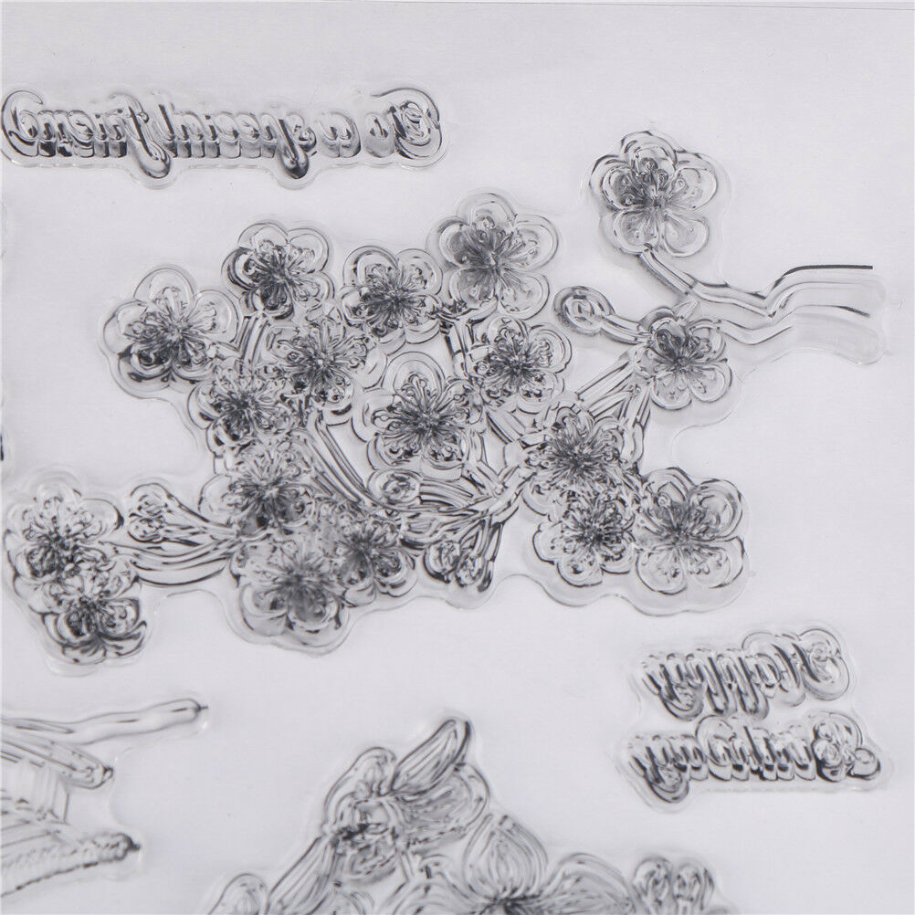 Transparent Clear Stamps Pavilion and tree for DIY Scrapbooking Card Maki.l8
