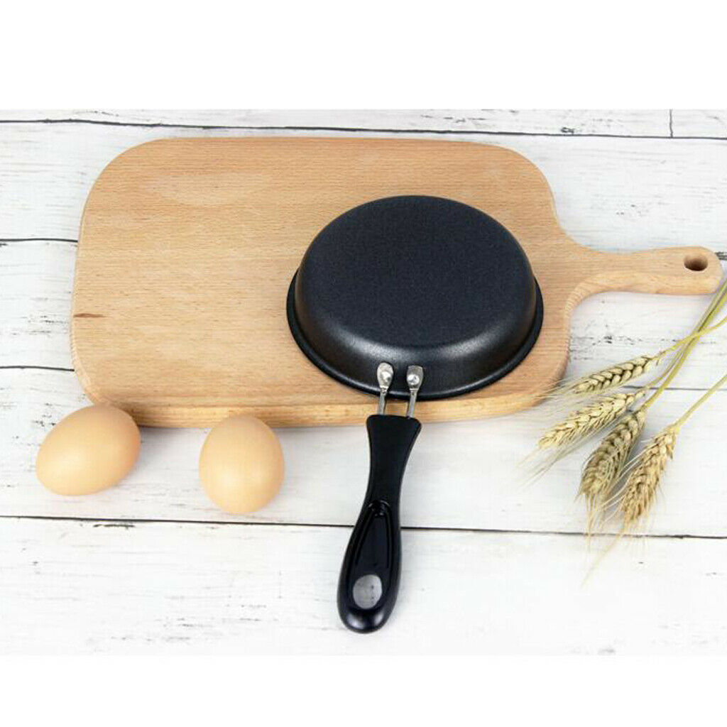 12cm Mini Non-stick Round Frying Egg Pan Iron Coating Kitchen Cookware 3pcs