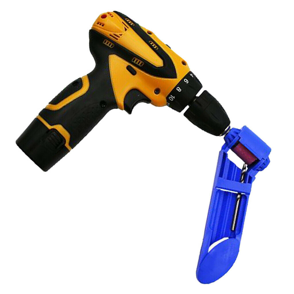 Portable Corundum Grinding Wheel Drill Bit Sharpener Polish Tools Blue