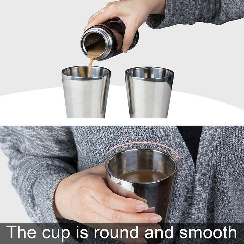 3PCS Stainless Steel Cups, Double Wall 10Oz / 300Ml, 304 Stainless Steel DrinkU4