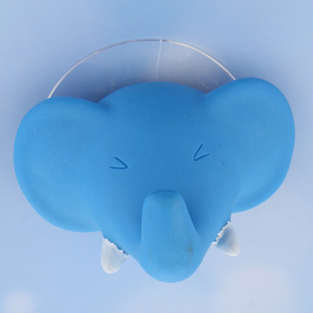 2pcs Creative Elephant Head Cartoon Bathroom Wall Sucker Hooks Nail Hook For