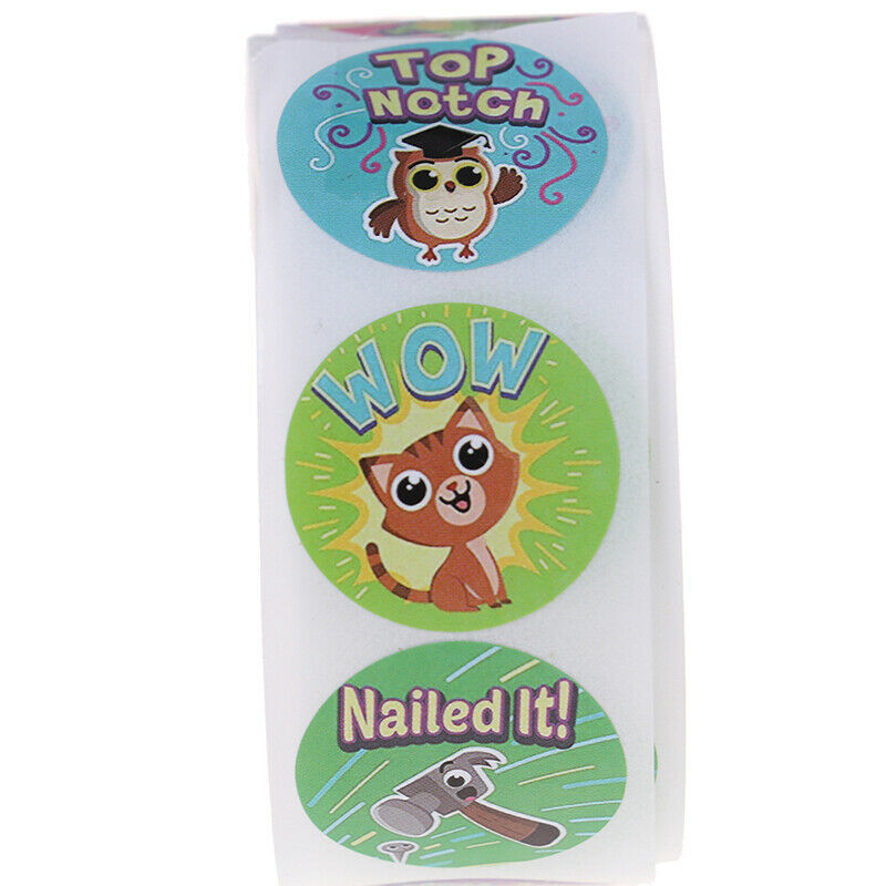 500PCs/Roll Motivational Reward Encouragement Stickers for Students Teach.l8