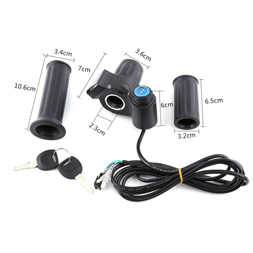 Electric Throttle Grip Handlebar LED Digital Meter For 12V-99V Bike Scooter