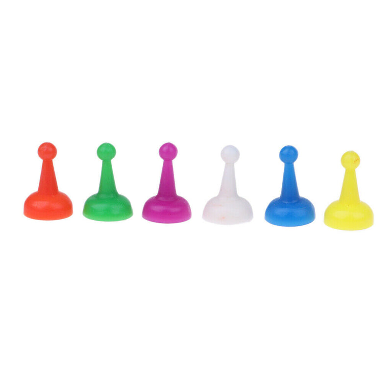 Pack of 60 Multcolor Plastic Chess Pieces for Draughts Halma Board Game Accs