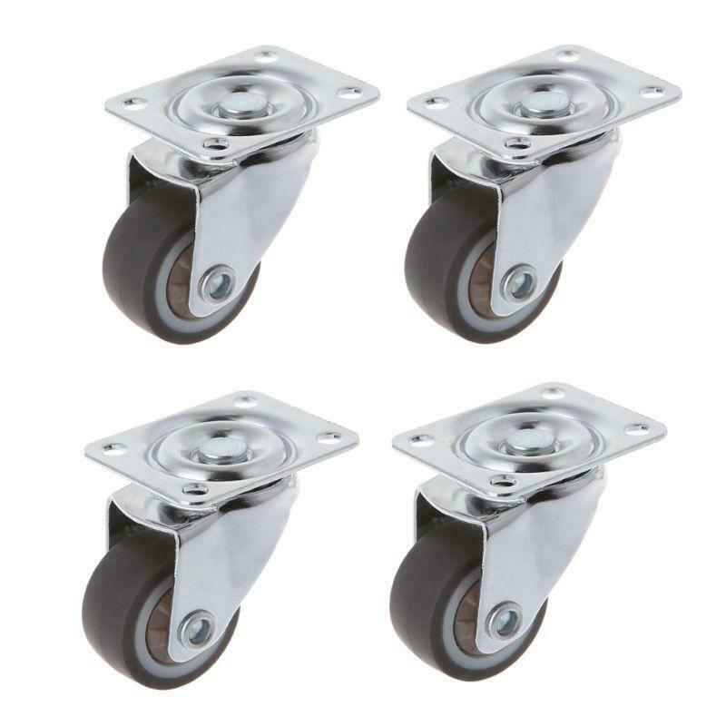 Mini Small Casters TPE rubber Super Mute Wheels For Bookcase Drawer Flower Racks