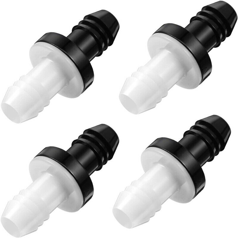4 Pcs Check Valve 3/8 Inch 10 mm ABS Plug-in Check Valve Fuel Oil Water Gas AiJ4