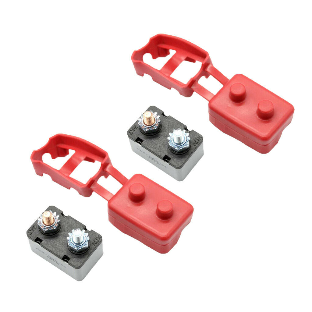 2pcs Car Marine Boat Audio Circuit Breaker Manual Reset Fuseholder  40AMP