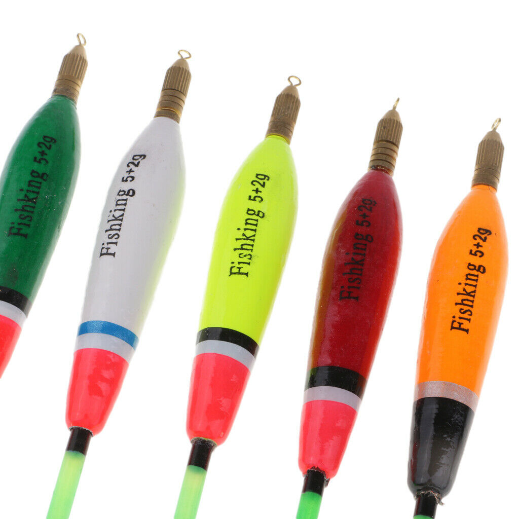 5x     Fishing     Buoy     Balsa     Wood     Floats     Bobbers     Vertical