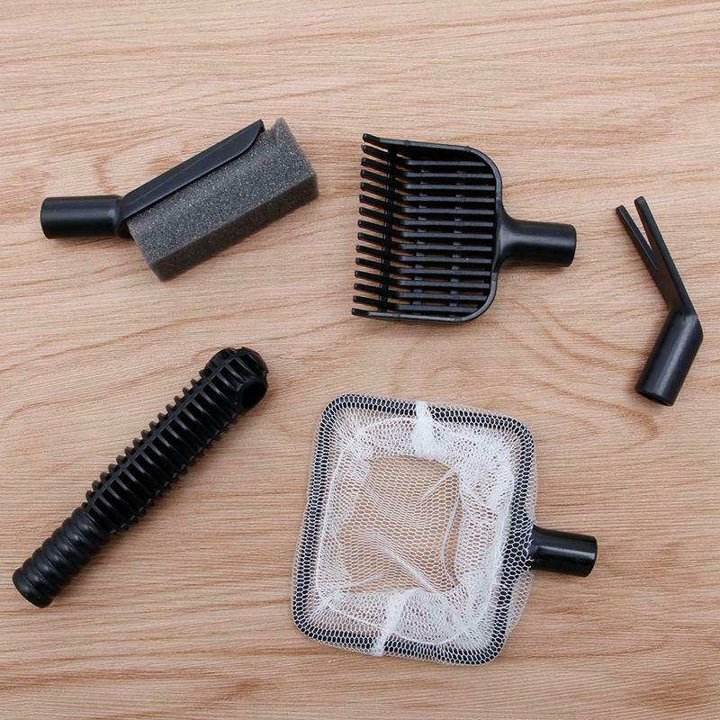 4 In 1 Aquarium Fish Tank Cleaning Tool Fork Gravel Rake Fishing Net Sponge New