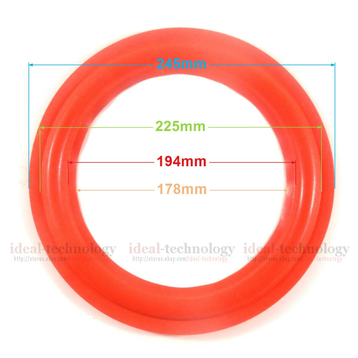 10" 10Inch Red Speaker Foam Surrounds Bass Edge Repairs For Cerwin Vega Speakers