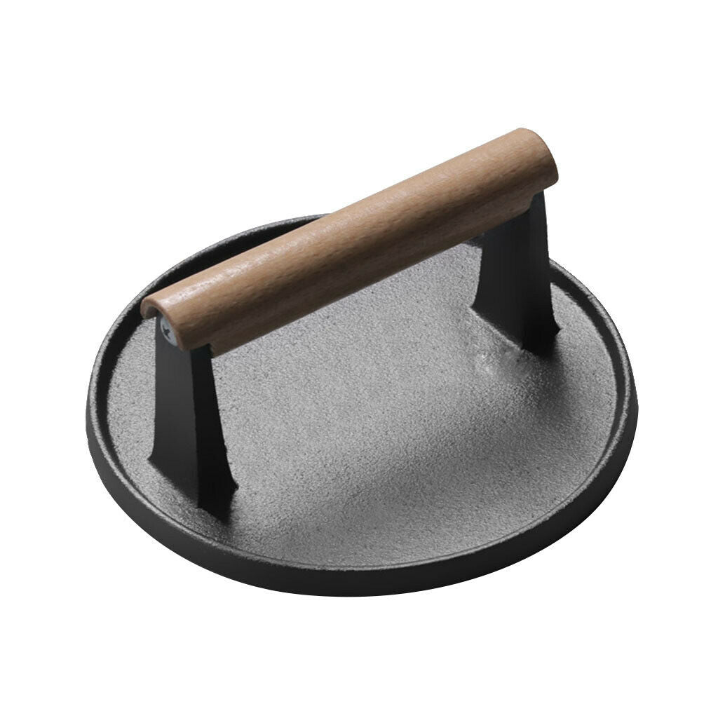 Heavy-duty Round Burger BBQ Grill Press Cooking Utensil for Pan Oven Skillet